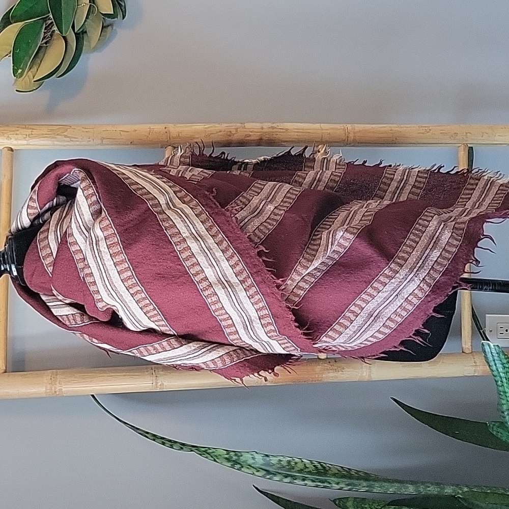 Wilfred Oversized Blanket Wool Striped Scarf